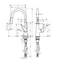 HANSGROHE TALIS S COCINA EXTRAIBLE